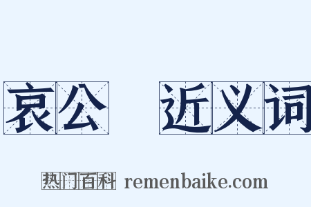 哀公問近义词是什么意思的图片